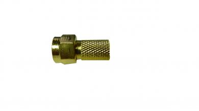 F-Stecker 7mm vergoldet 