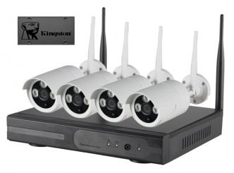 HD-SPOT Funkkamerasystem 4 Cam (weiß) 