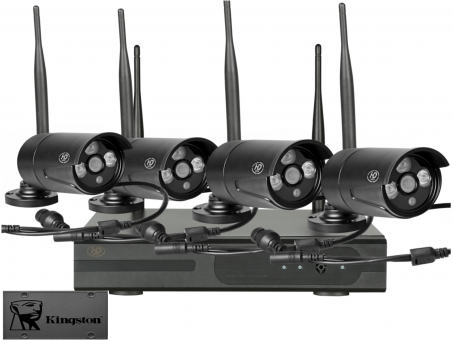 IP-Kamerasystem 4 Cam (schwarz) Full-HD, deutsche Bedienungsanleitung 