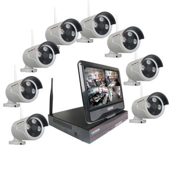 Heimüberwachung Kamera System 8 Kameras und 10 Zoll Full-HD Monitor App für Handy und Tablet 