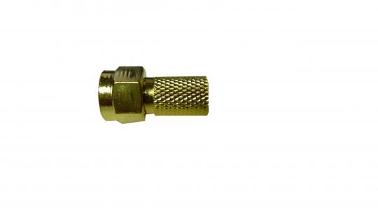 F-Stecker 7mm vergoldet 