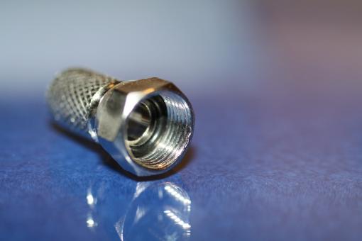 F-Stecker mit Gummidichtung 7,5 mm 