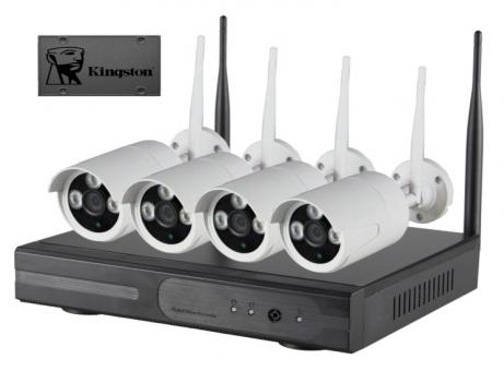 HD-SPOT Funkkamerasystem 4 Cam (weiß) 