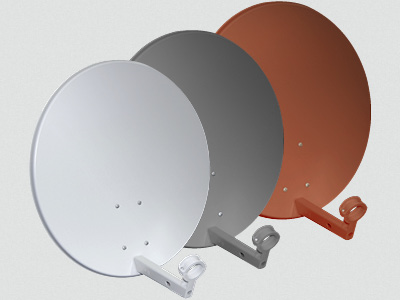 Megasat Sat-Antenne 60 cm (vormontiert/hellgrau)) 
