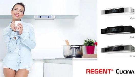 Unterbau-Küchenradio, Regent Cucina, UKW, Bluetooth Freisprecheinrichtung 